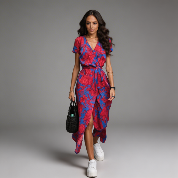 Julia | Vestido con Escote en V y Corte Estilizador